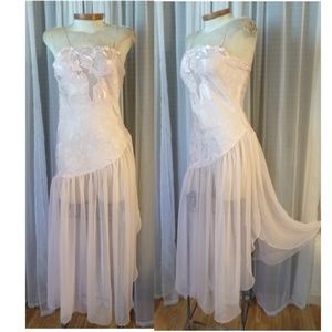 VINTAGE Victorias Secret Long Nightgown Small Pink